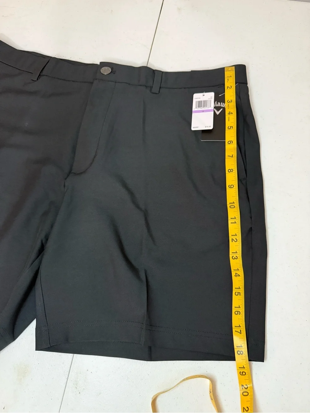 Men’s Callaway Golf Shorts NWT Size 38 Black 8” Inseam